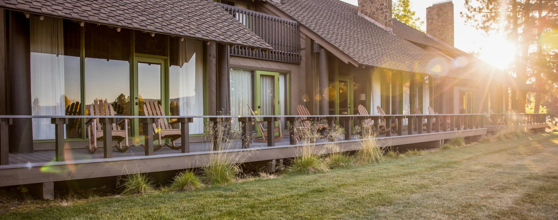 view of the porch at a vacation home in caldera springs