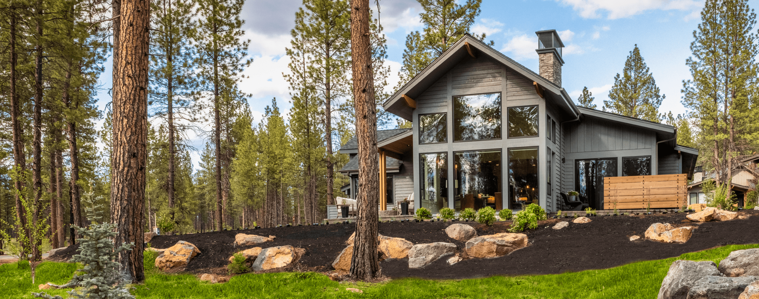 sunriver resort overview with forest in the background