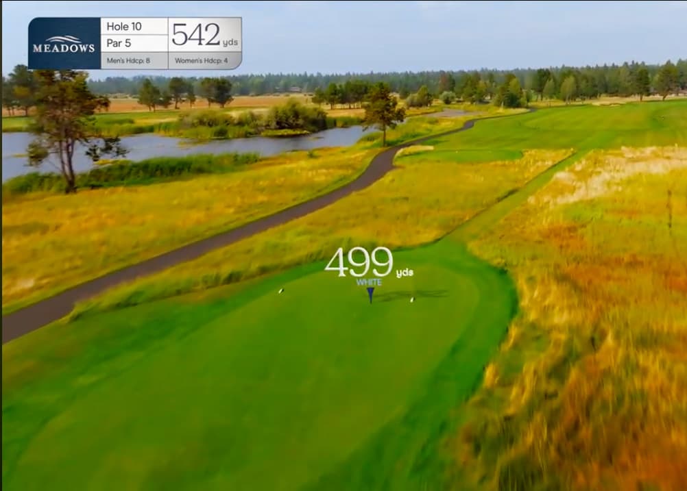 overview shot of Meadows golf course hole 10