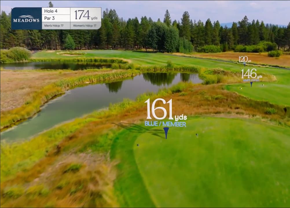 overview shot of Meadows golf course hole 4